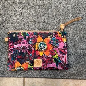Consuela Pink and Yellow Floral Clutch
